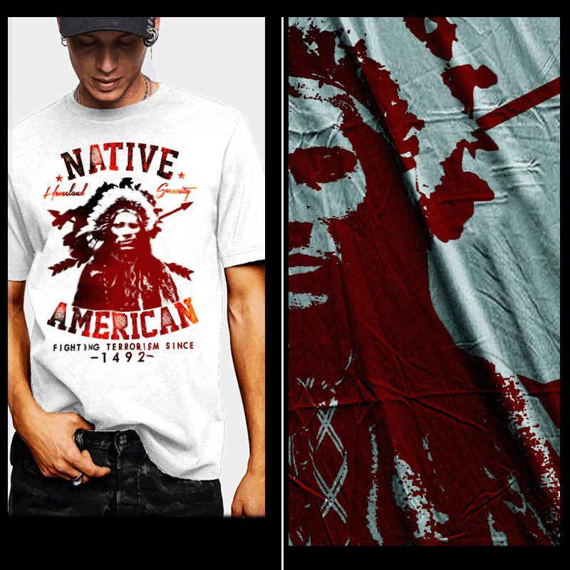 Native American T-shirt American Indian Indigenous Nation Warrior Headdress Tee