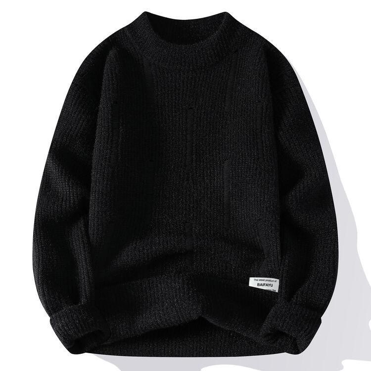 Hot Sale Winter New Fashion Thickened Semi-Turtleneck Men's Knitwear Thread