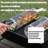Steel Rotating Grill Basket With Hanging Hook and Wood Handle For Even Cooking And Effortlessly BBQ Food Flipping