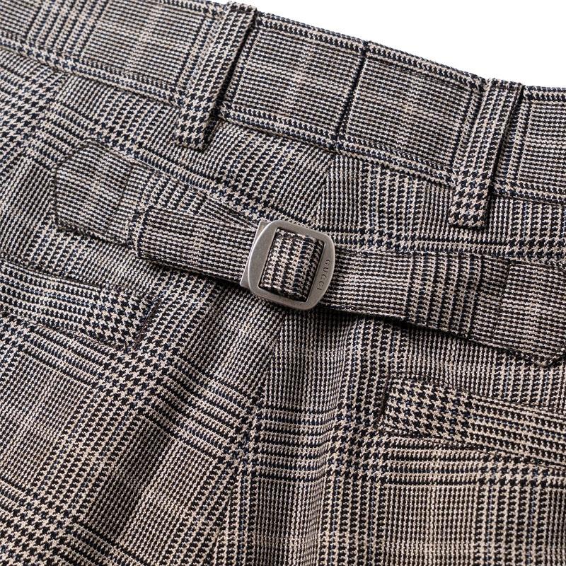 GUCCI Wide Leg Plaid Trousers Men's 690469-ZAG7S-9017
