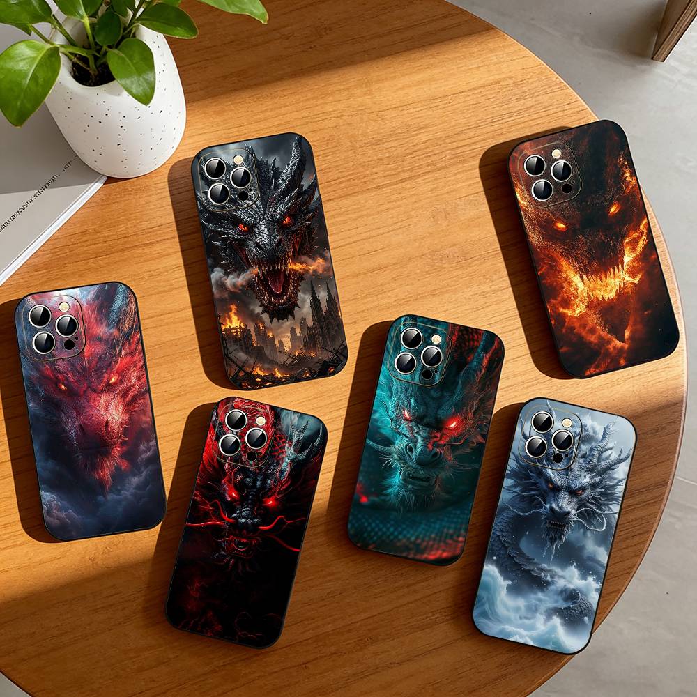 PC-Dragon Phone Case Silicone Soft For IPhone 17 16 15 14 13 12 11 X XR Plus Pro Max Plus