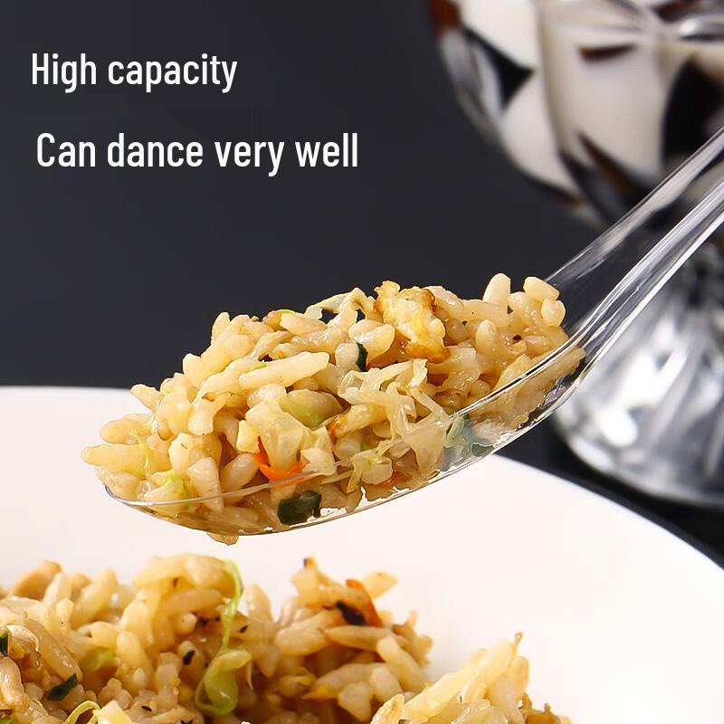 Thickened Transparent Disposable Plastic Spoons