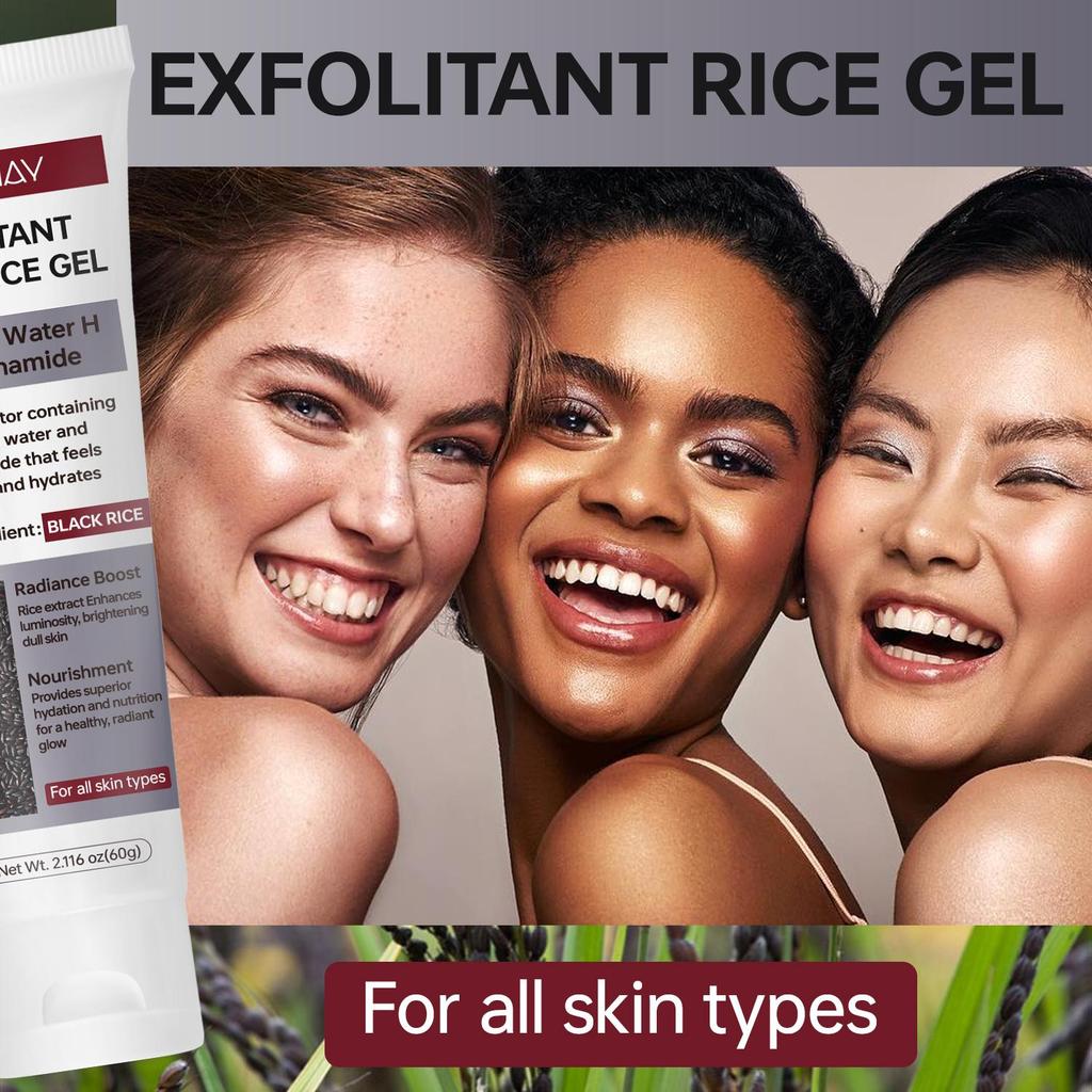 Exfolitant Balck Rice Gel-Moisturize And Nourishes For A Healthy Glow-Suitable For All Skin Types, 60g