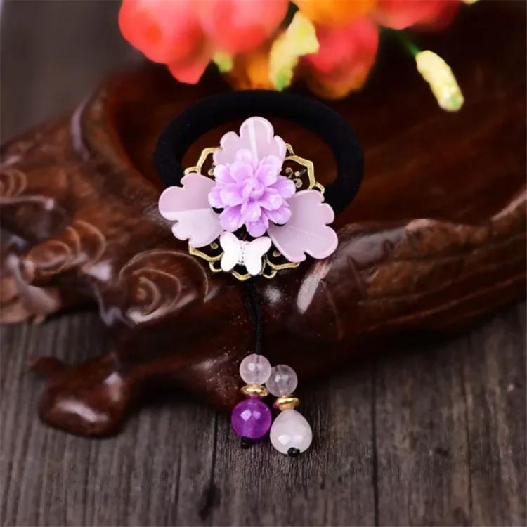 Fashion Hanfu Elegant Women National Wind Classical Hair Circle Rubber Band Retro Wind Han Elements Head Rope
