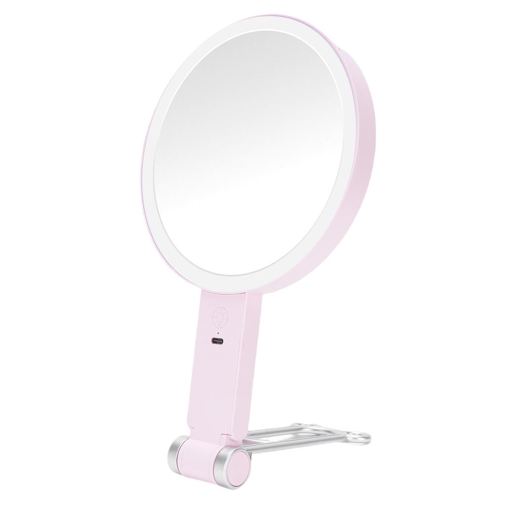 Lighted Magnifying Makeup Mirror Double Sided 1X 30X LED Mirror USB Rechargeable 3 Color Temperature Folding Round Shaped