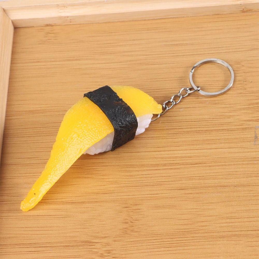 Japanese Style Simulation Food Key Chain Grilled Eel Seafood Sushi Model Toy Gift
