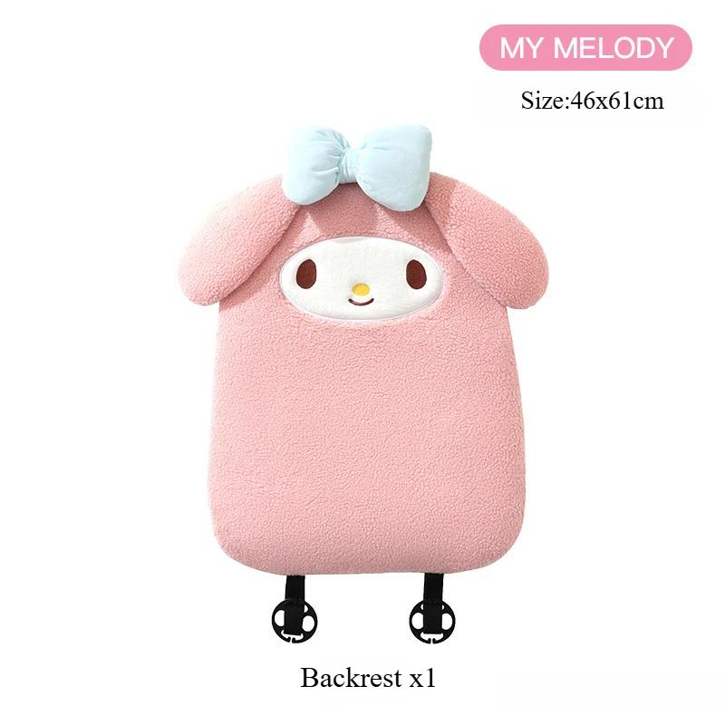 Cartoon Sanrio Car Seat Cushions for All Seasons Kawaii My Melody Winter Rear Seat Cover Car Cushions Cute Car Accessories