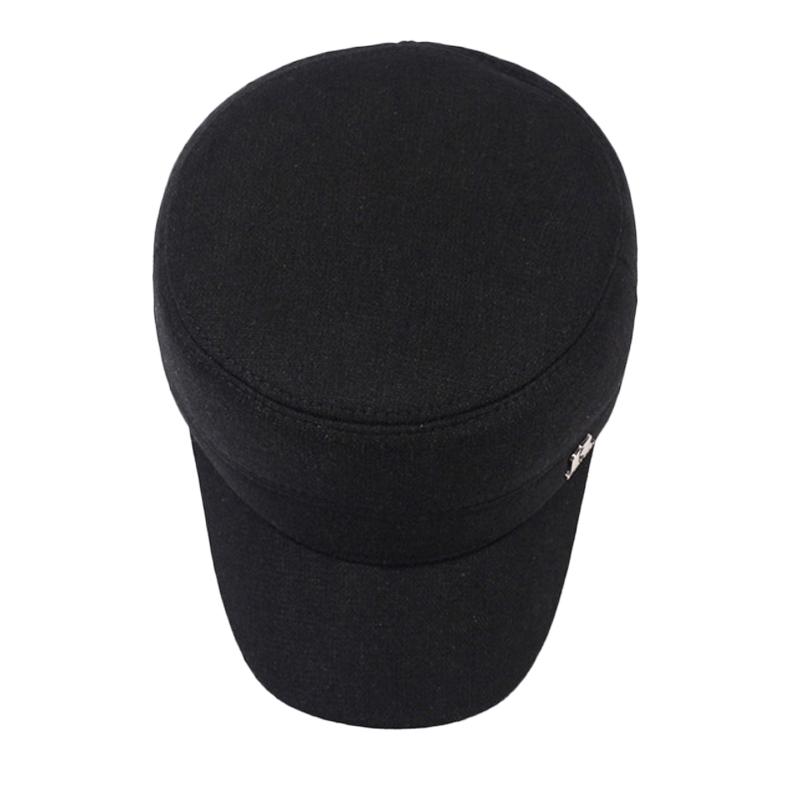 Winter Middle-Aged and Elderly Dad Cotton Cap Men's Outdoor Windproof Cold-Proof Cap Ear Protection Velvet Warm Flat Cap