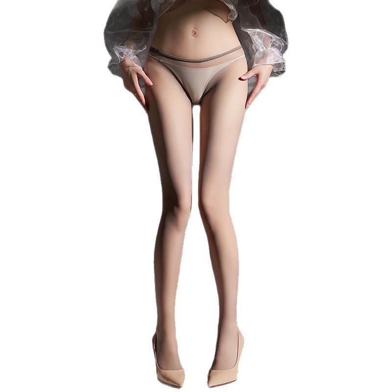 8mm Minimalist Narrow Edge Deep Crotch Seamless Stockings Full Body Transparent Velvet 360 Degree Seamless High Elastic Pantyhos
