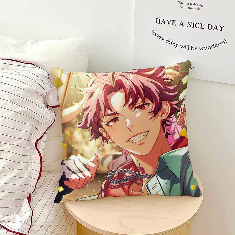 Anime Virtual Idol Singer sSugasano Allen Cushion Cover Soft Pillow Case for Sofa Living Room Home Decor Protective Covers