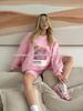 Chic Versatile Sweetheart Anime Print Round Neck Sweatshirt for Autumn/Winter