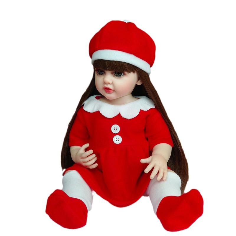 Реалистичная кукла Reborn с полным виниловым телом 55 см — фото 7