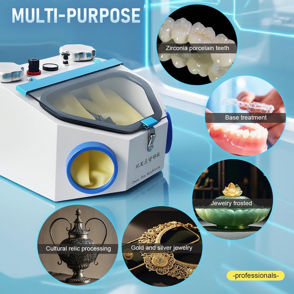 Dental Double Pen Sanding Blaster Metal Jewelry Processing Polishing Sandblasting Machine Dual Spray Gun Sandblasting Machine