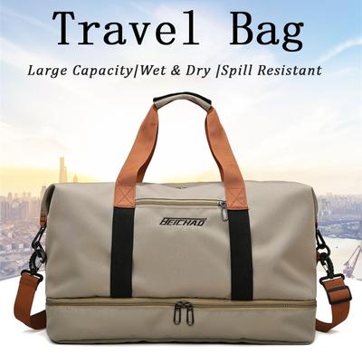 Reisetasche, tragbare Reisegepäcktasche für kurze Reisen, große Kapazität, leichte Nass- und Trockentrennung, Sport-Sporttasche
