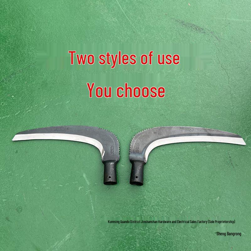 Manganese Steel Forged Large Scythe with Long Handle for Grass and Reed Cutting