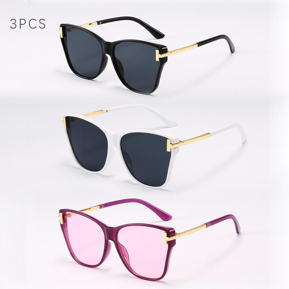 6Pcs Trendy  New Sunglasses For Women Cat Eye Fashion Glasses Transparent Frame Glasses Female Eyewear Sunglasses For Daily
