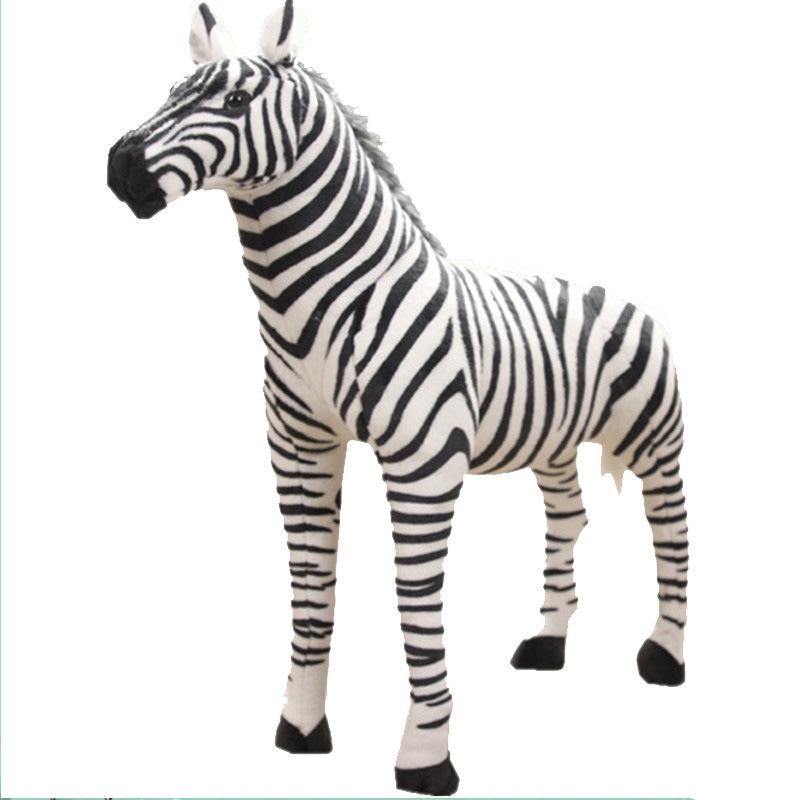 Zebra Plush Animal Crosing Soft Giant Stuffed Horse Realistic Hukelma Sweaty Lusama Plushie Toy Doll For Kid Gift Cuddly Fluffy Huggable Kawaii
