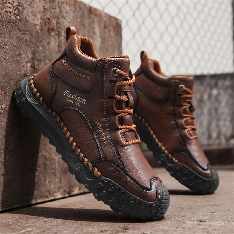 Autumn /Spring Mens Handmade Boots  Comfortable Ankle Boots for Men Casual Shoes Tooling Shoes  Mens Chelsea Ankle Boots