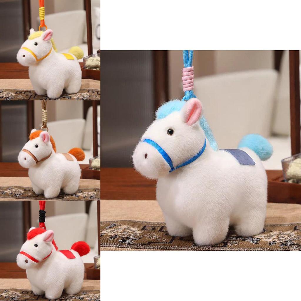 Sunshine Rainbow Pony Plush Toy Keychain With Soft Short Plush For Kids And Teens