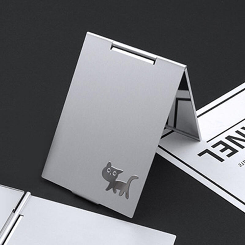 

Metallic Cat Folding Table Mirror