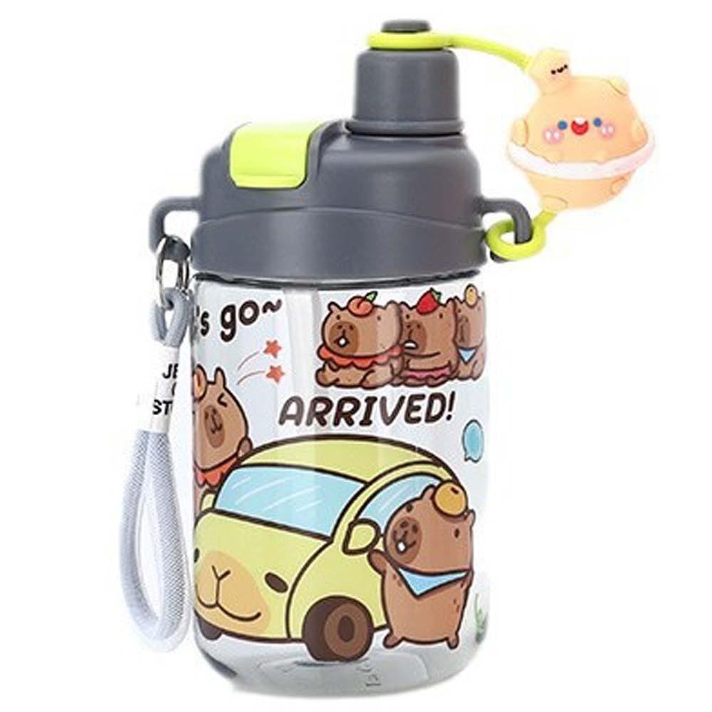 Large Capacity Capybara Water Bottle TPR 600ML Double Drinking Cup Cartoon Children Cup  Kids