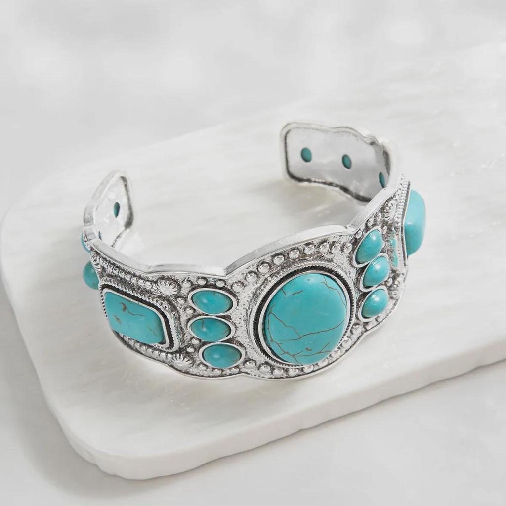 Vintage French Ethnic-Style Turquoise Bohemian Women's Bracelet
