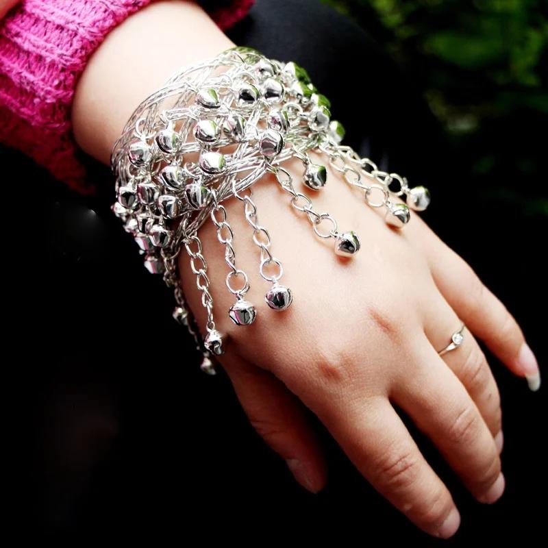 New Classic Ethnic Style Miao Open Bell Bracelet Dance Exquisite Performance Clothing Arm Ring Accessories Daily Trend Jewelry