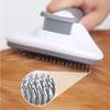 1pc Easy-to-Clean Pet Grooming Brush with Self-Clean Button for One-Click Hair Removal - Curved Pin Deshedding Comb
