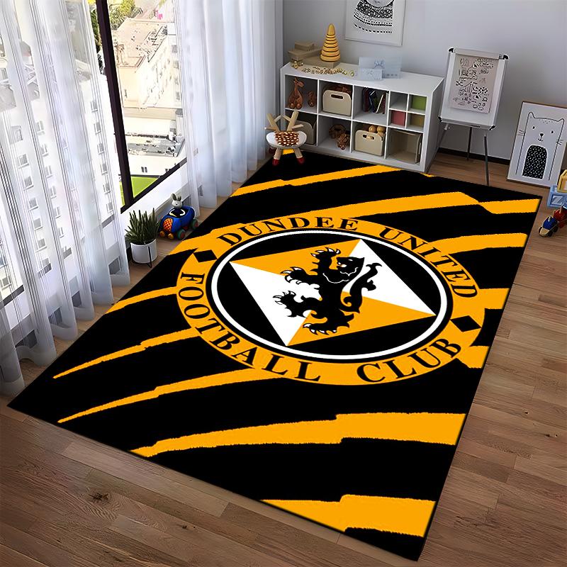 Dundee United FC Lion Emblem Rug Non-slip Rug Suitable for Living Room and Bedroom Sofas.