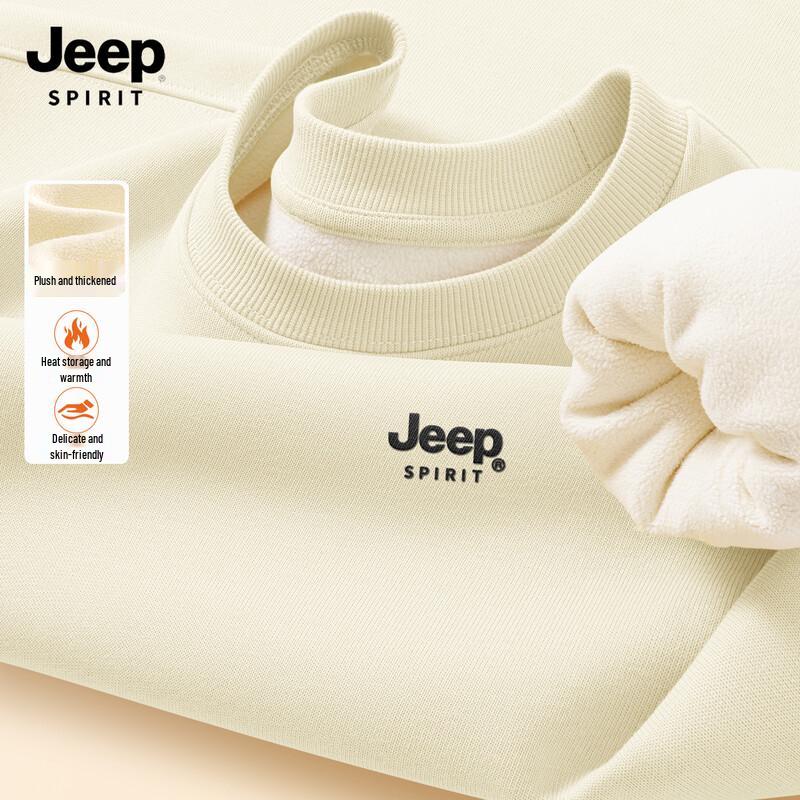 

JEEP SPIRIT Men s Winter Fleece Lined Loose Sweatshirt 3XL