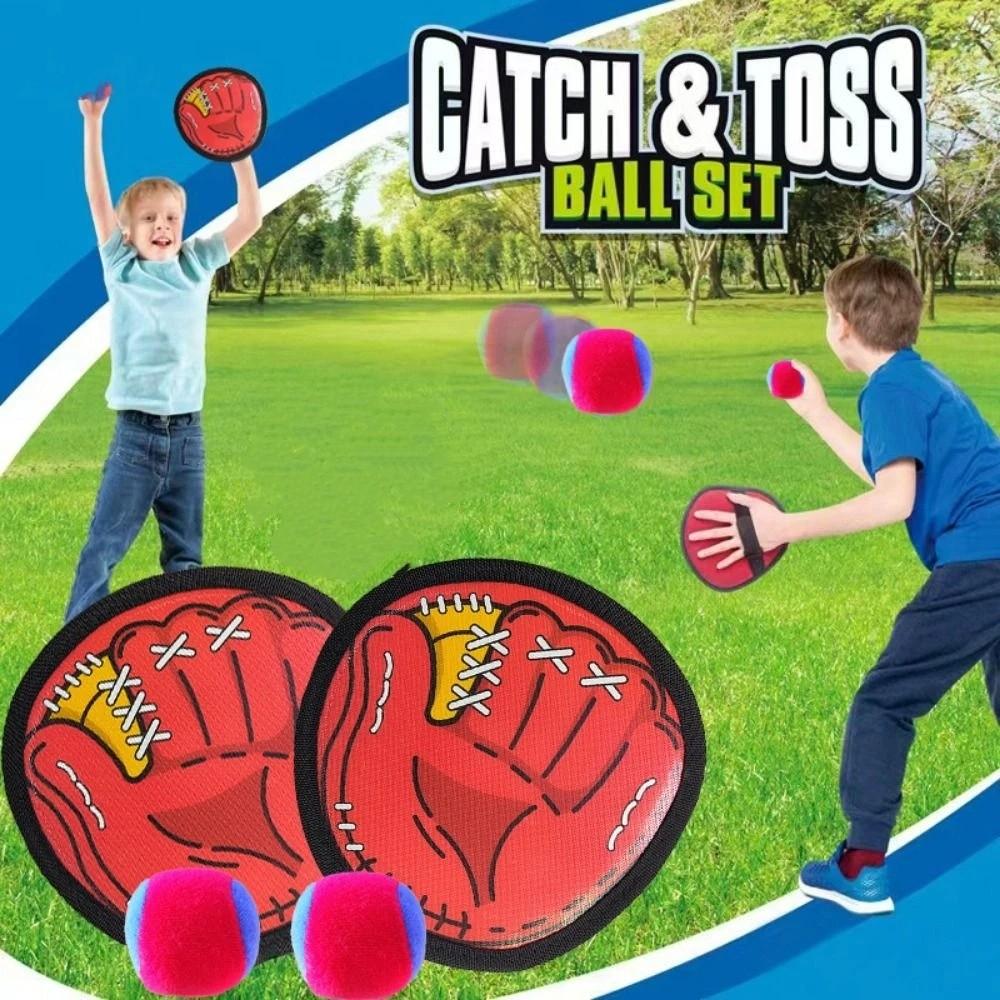 Colorful Throwing Ball Toy Ball Racket Parent-Child Interactive Toy Lawn Games