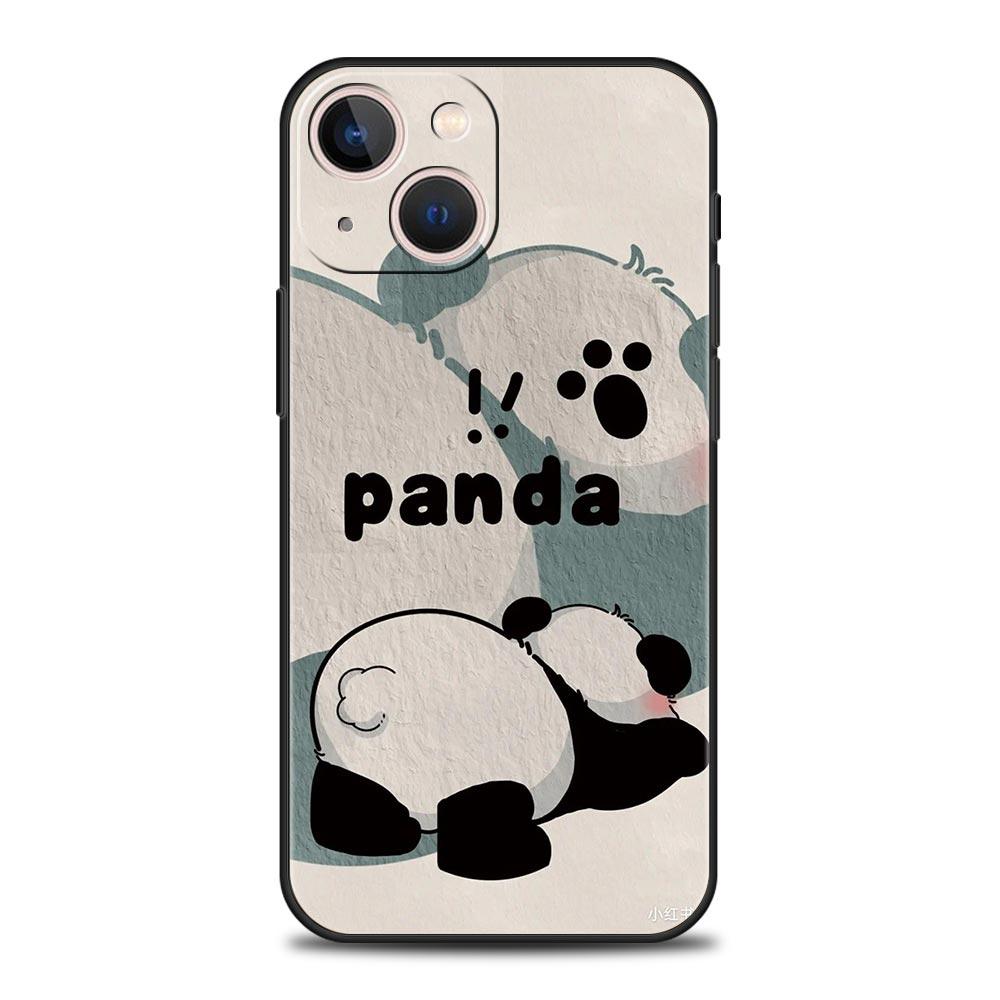 Baby Panda Phone Case Cover for iPhone 17 16 15 14 13 12 Pro Max 11 Pro Max 17 AIR Plus Shockproof Soft TPU Shell Fundas Capas