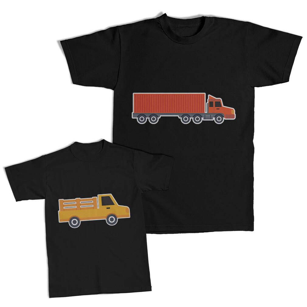 Dad and Son Matching Outfits Clothes Undercover Superhero Buddy Trucks Cotton S