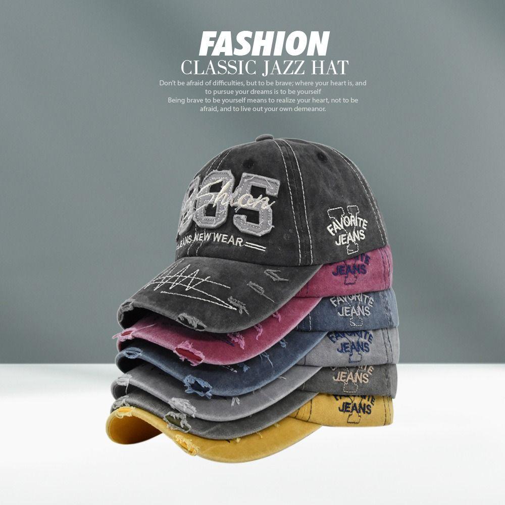 Hip-hop Distressed Faded Cap Adjustable Sunscreen Hats Man Women Outdoor Sports