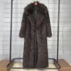 Womens Faux Fur Coat Longline Blazer Style Winter Warmth Streetwear Fashion