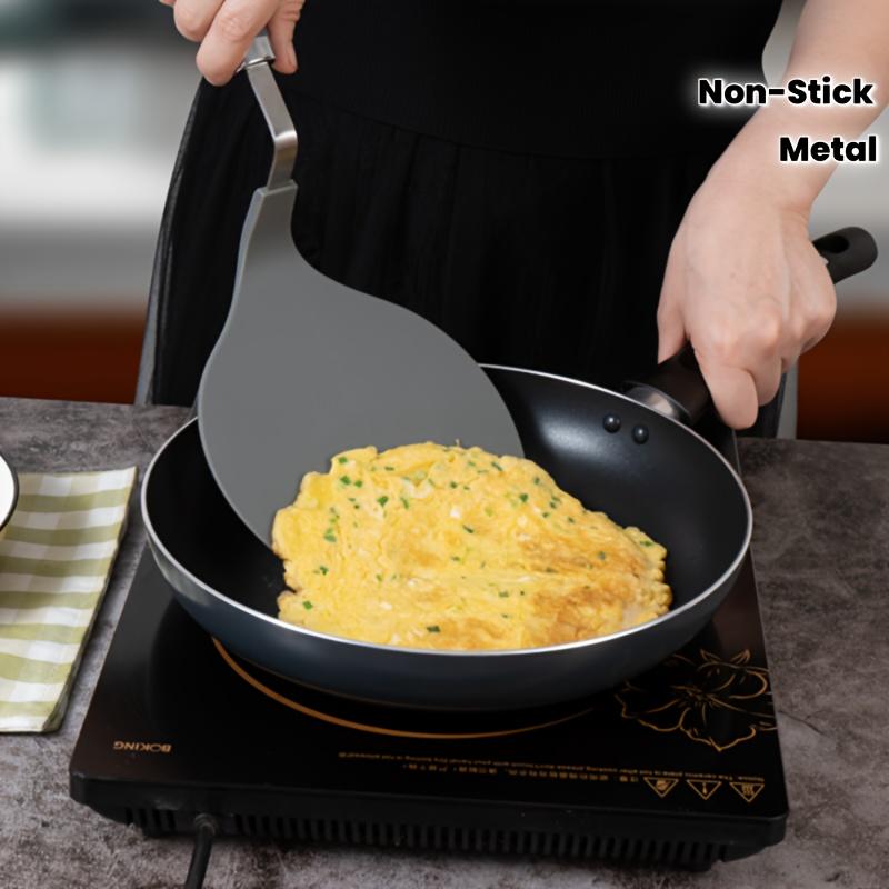 1PC Large Non-stick Pancake and Steak Turning Machine, Multi-functional Metal Shovel
