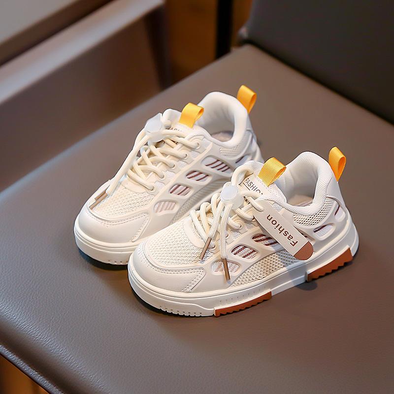 

Kids Casual Shoes Mesh Breathable Students Running Shoes Non-slip Soft Sole 2025 New Fashion Children Sports Shoes Pull Rope 28 хаки