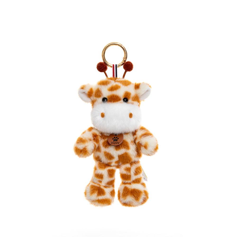 Porte-clés Animal de Dessin Animé Peluche Mignon Panda Géant Abeille Chat Chien Porte-clés Chaîne de Clés Éléphant Singe Pendentif Sac Étudiants