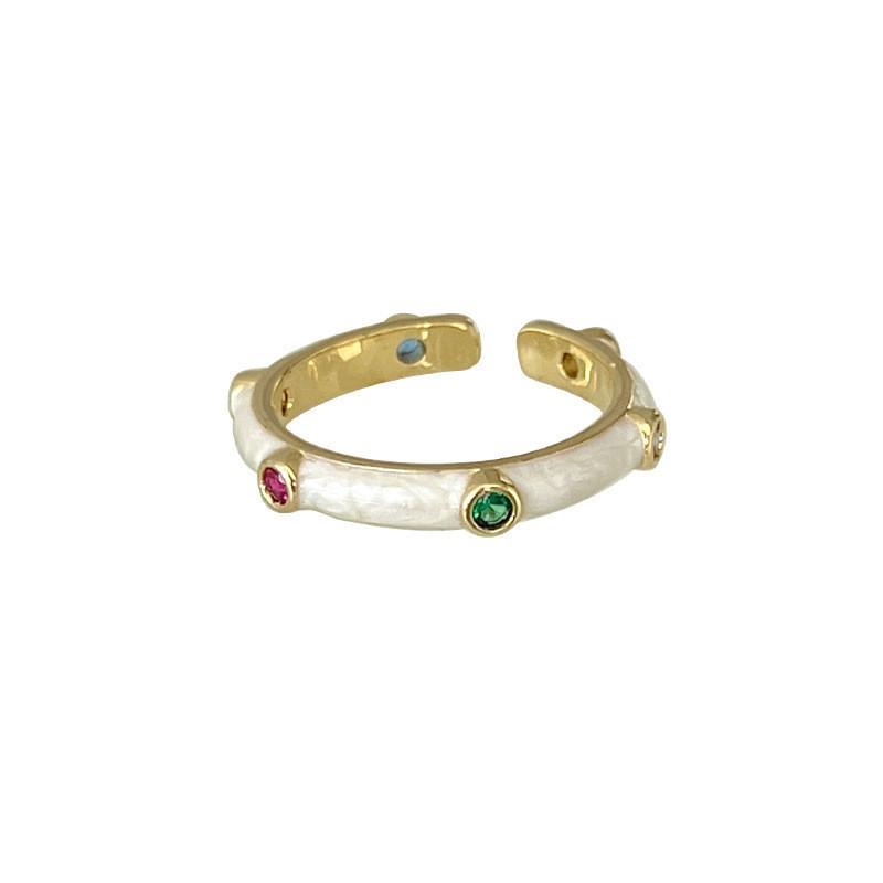 Lightweight Floral Elegant Ring For Women With Sparkling Rainbow And Pink Diamonds Perfect For Fashion And Casual Outfits