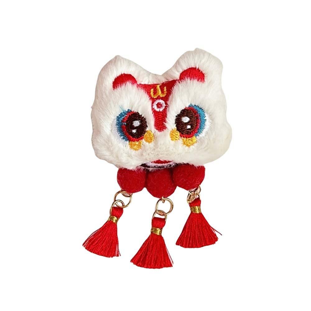 Lion Awakening Chinese New Year Plush Keyring Chinese Style Lion Dance Brooch  Celebrating