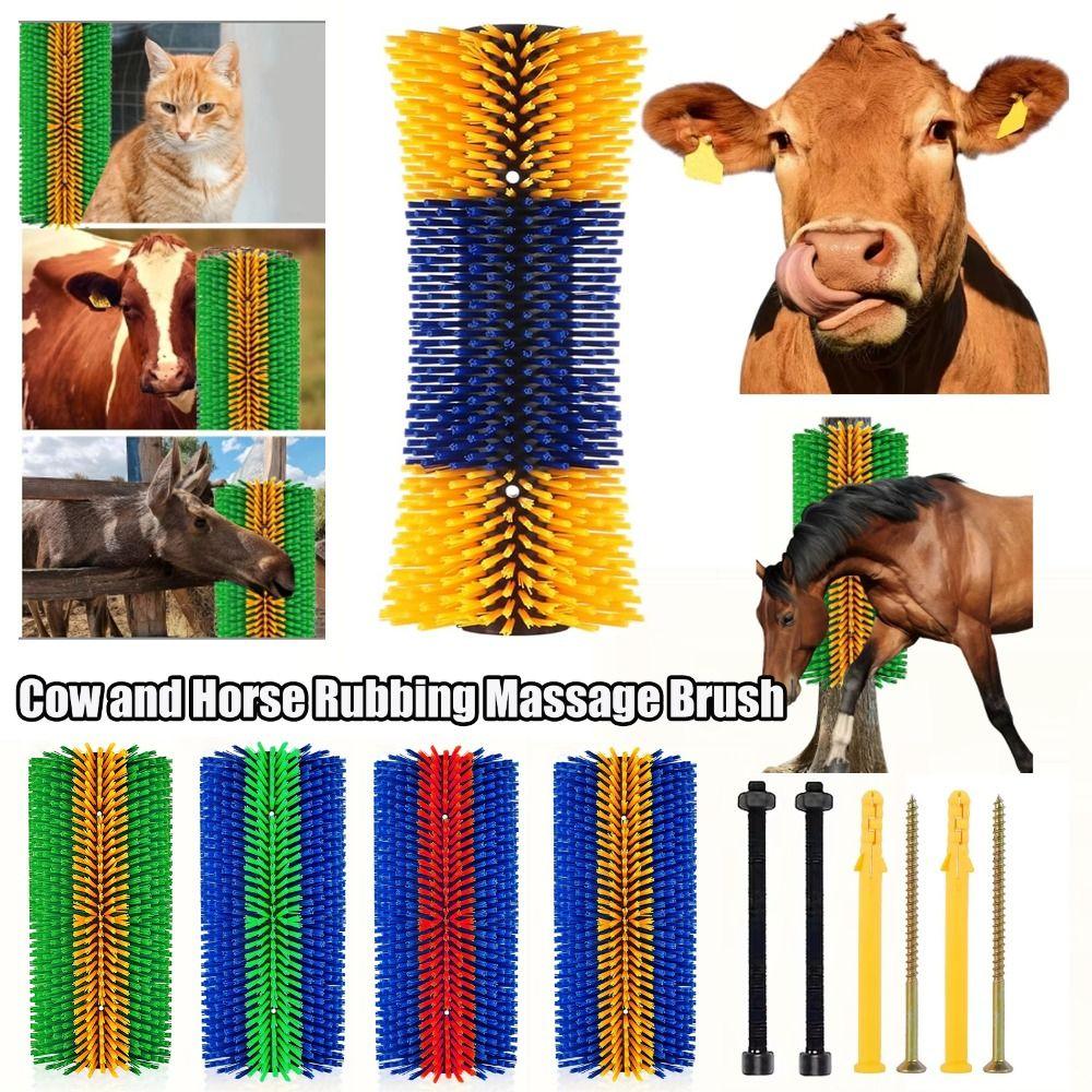 Deep Massage Livestock Grooming Brush Cylinder Brush Quick-Connect System Massage Grooming Tool Grooming Brush Itch Relief