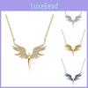 Chic Angel Wing Pendant Necklace For Women Minimalist Design With Sparkling Details