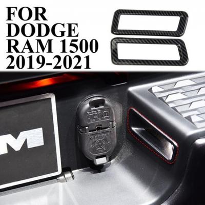 Carbon Fiber Style Trunk Tail Gate Licence Light Cover Trim Fit For Ram 1500