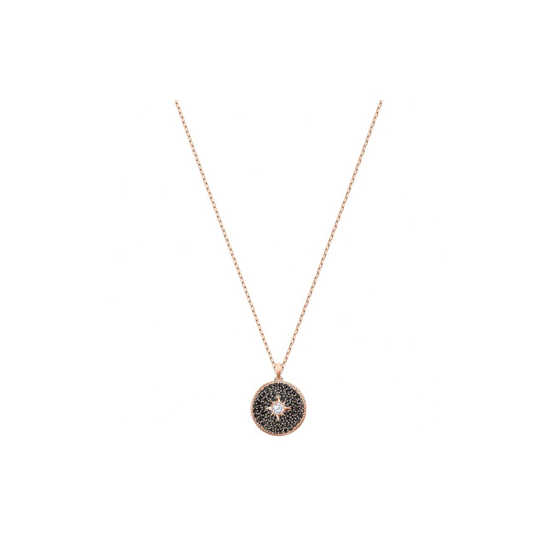 

Swarovski Locket Sun Shape Disc Alloy Necklace Women necklace Rose-Gold 5421295 Box (Random Color)