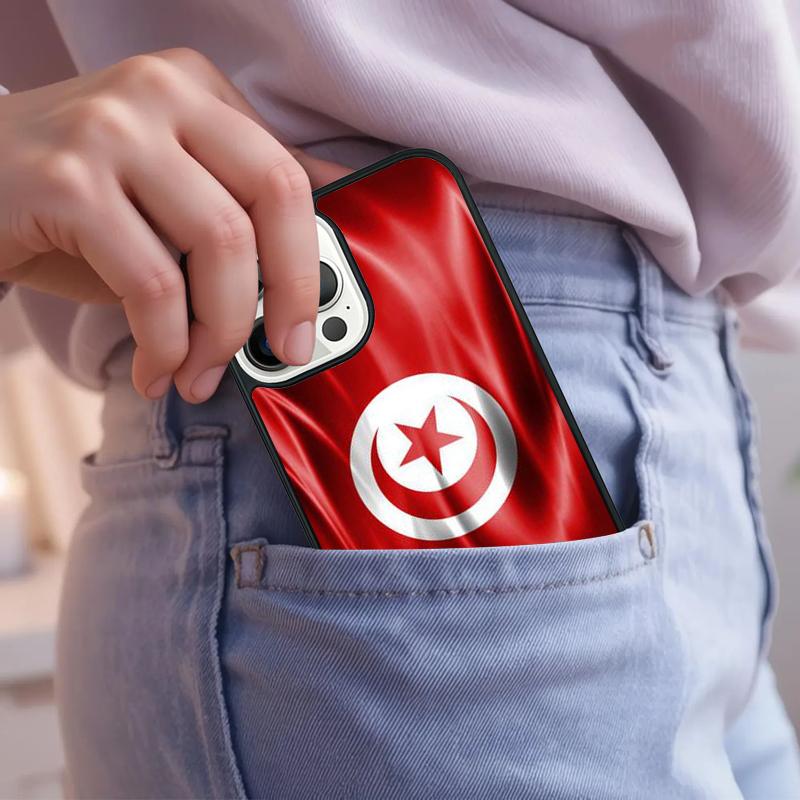 Tunisia Flag Star Symbols Phone Case For iPhone 17 Air 15 16e 14 13 Pro Max Coque 12 11 Pro Max PLUS cover