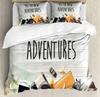 Adventure Duvet Cover Set Wilderness Themed Duvet Cover Set Bedclothes Double Queen King Size Polyester Bedding Set Pillowcase