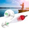 Fishing LED Lure Light Squid Shape Red Light Color Bait Underwater Lamp with Hook