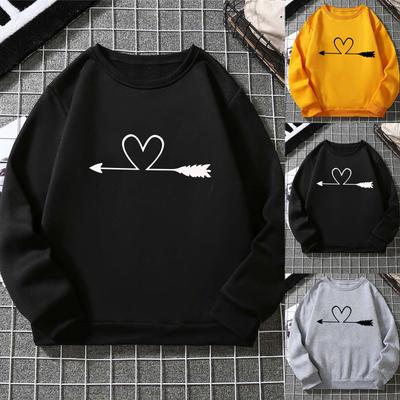 Winter New Round Neck Hoodie Printed with Fleece 6934