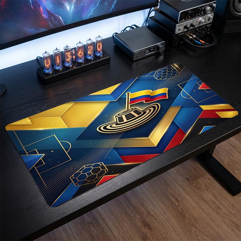 Colombia Football Crest Mouse Pad, Extended Non Slip Rubber Desk Mat for Gaming Office Laptop Fan Gift