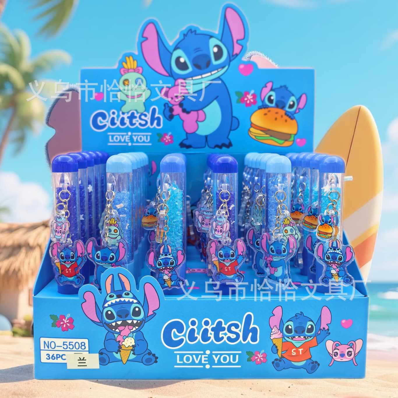 

MINISO Креативная гелевая ручка с бриллиантами Disney Stitch, милая вращающаяся шариковая ручка с черными чернилами, промо-подарок, офисные школьные принадлежности Random One